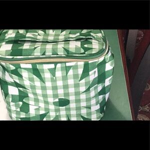 Kate Spade Lunch Tote Gingham Green Daisies